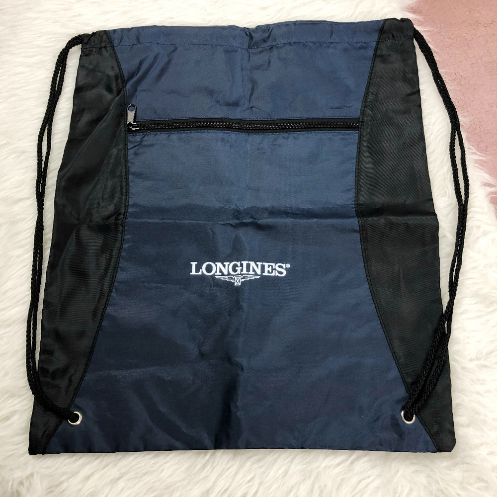 Longines Watch Draw String Bag With Zipper Pocket - image 2